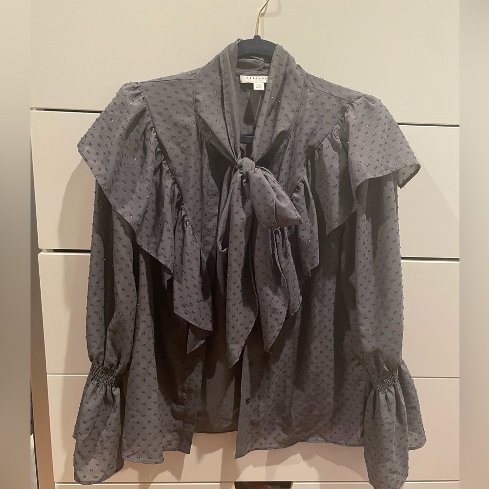 Top Shop Dark Gray Blouse